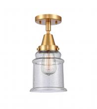  447-1C-SG-G184 - Canton - 1 Light - 6 inch - Satin Gold - Flush Mount