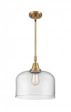  447-1S-BB-G72-L - Bell - 1 Light - 12 inch - Brushed Brass - Mini Pendant