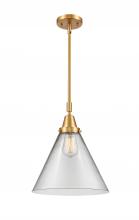  447-1S-SG-G42-L - Cone - 1 Light - 12 inch - Satin Gold - Mini Pendant