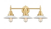  447-3W-SG-G1 - Halophane - 3 Light - 27 inch - Satin Gold - Bath Vanity Light