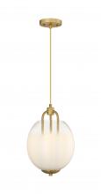  453-3P-BB-G453-10WCL - Fall Brook - 3 Light - 10 inch - Brushed Brass - Pendant