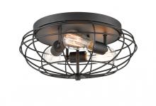  510-3C-BK - Providence - 3 Light - 15 inch - Matte Black - Flush Mount