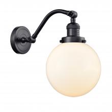  515-1W-BK-G201-8 - Beacon - 1 Light - 8 inch - Matte Black - Sconce