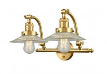 Innovations Lighting 515-2W-SG-G2 - Halophane - 2 Light - 18 inch - Satin Gold - Bath Vanity Light