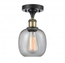  516-1C-BAB-G104 - Belfast - 1 Light - 6 inch - Black Antique Brass - Semi-Flush Mount