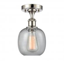  516-1C-PN-G104 - Belfast - 1 Light - 6 inch - Polished Nickel - Semi-Flush Mount