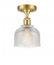 Innovations Lighting 516-1C-SG-G412 - Dayton - 1 Light - 6 inch - Satin Gold - Semi-Flush Mount