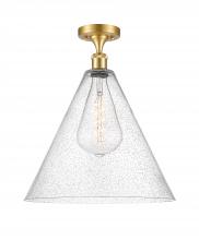  516-1C-SG-GBC-164 - Berkshire - 1 Light - 16 inch - Satin Gold - Semi-Flush Mount