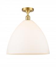  516-1C-SG-GBD-161 - Bristol - 1 Light - 16 inch - Satin Gold - Semi-Flush Mount