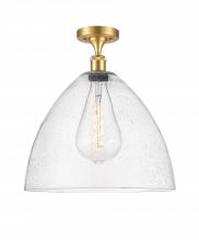  516-1C-SG-GBD-164 - Bristol - 1 Light - 16 inch - Satin Gold - Semi-Flush Mount