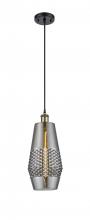  516-1P-BAB-G683-7 - Windham - 1 Light - 7 inch - Black Antique Brass - Cord hung - Mini Pendant