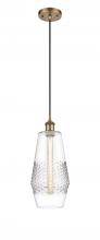  516-1P-BB-G682-7 - Windham - 1 Light - 7 inch - Brushed Brass - Cord hung - Mini Pendant