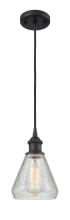  516-1P-BK-G275 - Conesus - 1 Light - 6 inch - Matte Black - Cord hung - Mini Pendant