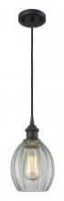  516-1P-BK-G82-LED - Eaton - 1 Light - 6 inch - Matte Black - Cord hung - Mini Pendant