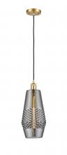  516-1P-SG-G683-7 - Windham - 1 Light - 7 inch - Satin Gold - Cord hung - Mini Pendant