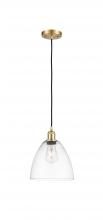  516-1P-SG-GBD-92 - Bristol - 1 Light - 9 inch - Satin Gold - Cord hung - Mini Pendant