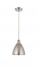  516-1P-SN-MBD-75-SN - Bristol - 1 Light - 8 inch - Brushed Satin Nickel - Cord hung - Mini Pendant