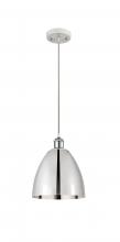  516-1P-WPC-MBD-9-PC - Bristol - 1 Light - 9 inch - White Polished Chrome - Cord hung - Mini Pendant