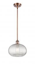  516-1S-AC-G555-10CL - Ithaca - 1 Light - 10 inch - Antique Copper - Mini Pendant