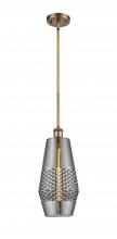  516-1S-BB-G683-7 - Windham - 1 Light - 7 inch - Brushed Brass - Mini Pendant