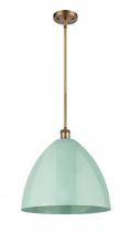  516-1S-BB-MBD-16-SF - Plymouth - 1 Light - 16 inch - Brushed Brass - Pendant