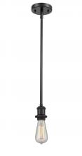  516-1S-BK - Bare Bulb - 1 Light - 5 inch - Matte Black - Mini Pendant