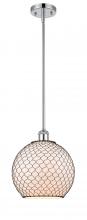  516-1S-PC-G121-10CBK - Farmhouse Chicken Wire - 1 Light - 10 inch - Polished Chrome - Mini Pendant