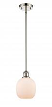  516-1S-PN-G101 - Belfast - 1 Light - 6 inch - Polished Nickel - Mini Pendant