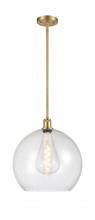  516-1S-SG-G124-14 - Athens - 1 Light - 14 inch - Satin Gold - Pendant