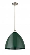  516-1S-SN-MBD-16-GR - Plymouth - 1 Light - 16 inch - Brushed Satin Nickel - Pendant