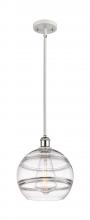  516-1S-WPC-G556-10CL - Rochester - 1 Light - 10 inch - White Polished Chrome - Mini Pendant