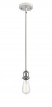  516-1S-WPC - Bare Bulb - 1 Light - 5 inch - White Polished Chrome - Mini Pendant