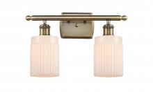  516-2W-AB-G341 - Hadley - 2 Light - 15 inch - Antique Brass - Bath Vanity Light