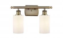  516-2W-AB-G801 - Clymer - 2 Light - 14 inch - Antique Brass - Bath Vanity Light