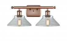  516-2W-AC-G132 - Orwell - 2 Light - 18 inch - Antique Copper - Bath Vanity Light