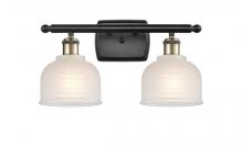  516-2W-BAB-G411 - Dayton - 2 Light - 16 inch - Black Antique Brass - Bath Vanity Light