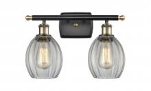  516-2W-BAB-G82 - Eaton - 2 Light - 16 inch - Black Antique Brass - Bath Vanity Light