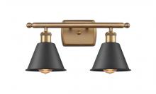  516-2W-BB-M8-BK - Smithfield - 2 Light - 17 inch - Brushed Brass - Bath Vanity Light