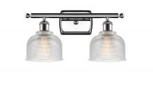  516-2W-PC-G412 - Dayton - 2 Light - 16 inch - Polished Chrome - Bath Vanity Light