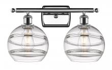  516-2W-PC-G556-8CL - Rochester - 2 Light - 18 inch - Polished Chrome - Bath Vanity Light