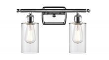  516-2W-PC-G802 - Clymer - 2 Light - 14 inch - Polished Chrome - Bath Vanity Light