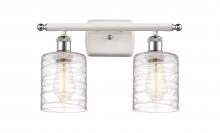  516-2W-WPC-G1113 - Cobbleskill - 2 Light - 15 inch - White Polished Chrome - Bath Vanity Light