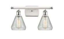  516-2W-WPC-G275 - Conesus - 2 Light - 16 inch - White Polished Chrome - Bath Vanity Light