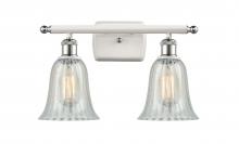  516-2W-WPC-G2811 - Hanover - 2 Light - 16 inch - White Polished Chrome - Bath Vanity Light