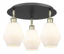  516-3C-BAB-G651-6 - Cindyrella - 3 Light - 18 inch - Black Antique Brass - Flush Mount