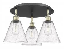  516-3C-BAB-GBC-84 - Berkshire - 3 Light - 20 inch - Black Antique Brass - Flush Mount