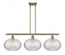  516-3I-AB-G555-12CL - Ithaca - 3 Light - 39 inch - Antique Brass - Cord hung - Island Light