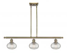  516-3I-AB-G555-6CL - Ithaca - 3 Light - 36 inch - Antique Brass - Cord hung - Island Light