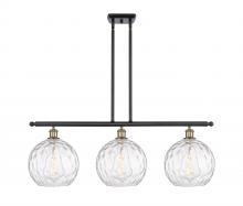  516-3I-BAB-G1215-10 - Athens Water Glass - 3 Light - 37 inch - Black Antique Brass - Cord hung - Island Light