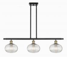  516-3I-BAB-G555-8CL - Ithaca - 3 Light - 36 inch - Black Antique Brass - Cord hung - Island Light